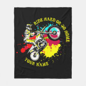 Voeg de Tekst van de Verandering Harde of Go Home  Fleece Deken (Voorkant)