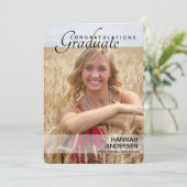 Voeg de Uitnodigingen van de Graduation van de Mei (Staand voorkant)