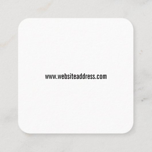 Voeg de URL van elke website toe en Creëer onmidde Vierkante Visitekaartje (Achterkant)