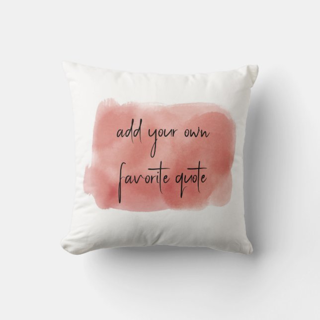 voeg de verf van de waterverf van jouw tekst terra kussen (Voorkant)