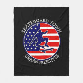 Voeg de Vlag van het Skateboard van het Skateboard Fleece Deken (Voorkant)