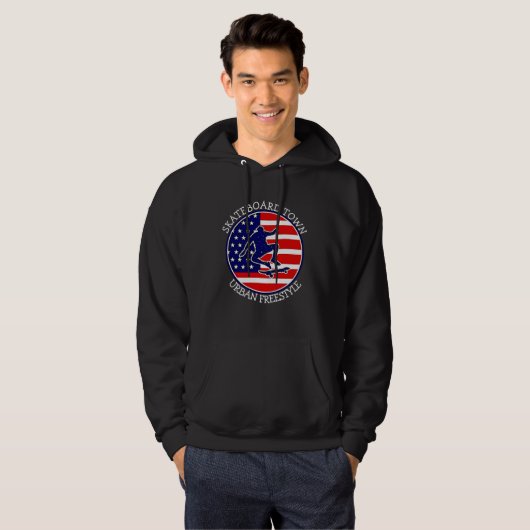 Voeg de Vlag van het Skateboard van het Skateboard Hoodie (Voorkant volledig)