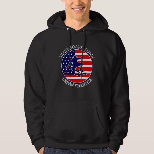 Voeg de Vlag van het Skateboard van het Skateboard Hoodie (Voorkant)