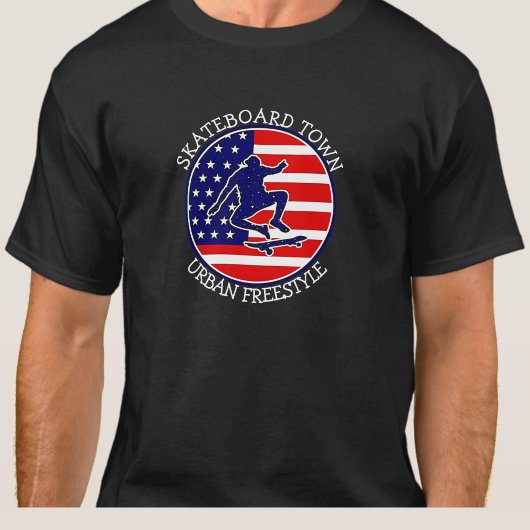 Voeg de Vlag van het Skateboard van het Skateboard T-shirt