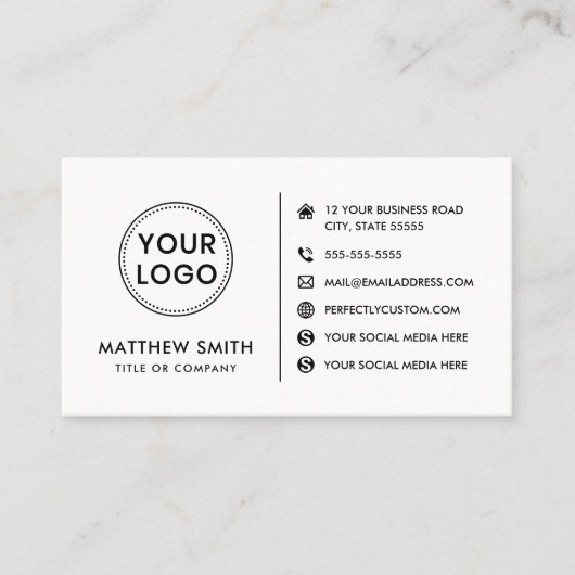 Voeg de website van de logo toe om het even welke  visitekaartje (Voorkant)