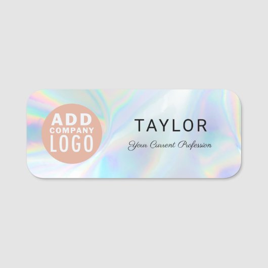 Voeg de Werknemer van het Bedrijf Bedrijfs van de  Naamplaatje (Voorkant)