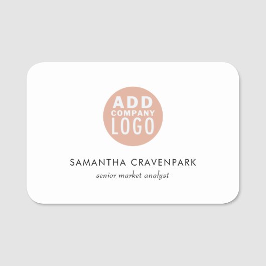 Voeg de Werknemer van het Bedrijf van de Logo van  Naamplaatje (Voorkant)