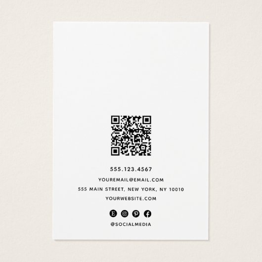 Voeg de Wit Eigen Code van de Vertoning van het Lo Visitekaartje (Achterkant)