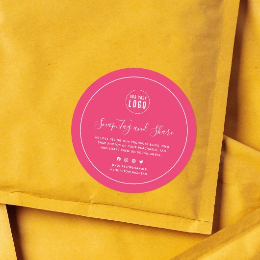 Voeg de Witte Grens van de Logo toe Breuk en deel  Ronde Sticker