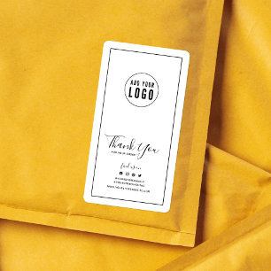 Voeg de Zwarte Grens van de Logo toe Dank u de Sti Etiket