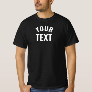 Voeg de Zwarte Waarde van de Mannen van de Sjabloo T-shirt