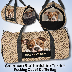 Voeg Dog Jouw naam American Staffordshire Terrier Plunjezak