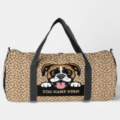 Voeg Dog Name Jouw naam, Boxer Dog Plunjezak (Voorkant)