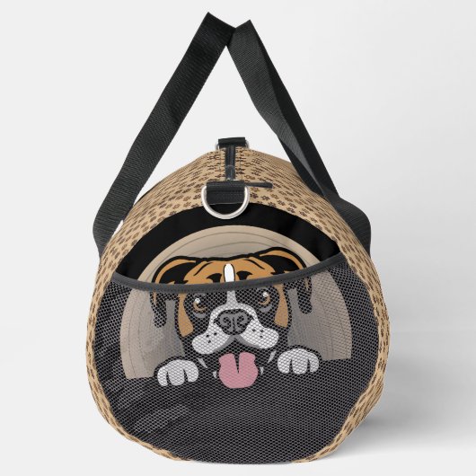 Voeg Dog Name Jouw naam, Boxer Dog Plunjezak (Rechts)