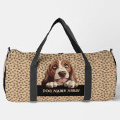 Voeg Dog Name Jouw namen, Basset Hound Plunjezak (Voorkant)