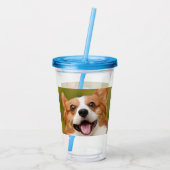 Voeg Dog Photo Personalized Gepersonaliseerd Acryl Drinkbeker (Achterkant)