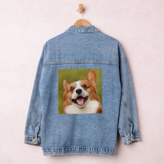 Voeg Dog Photo Personalized Gepersonaliseerd Denim Jacket (Hangar)
