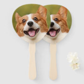 Voeg Dog Photo Personalized Gepersonaliseerd Handwaaier (Voorkant en achterkant)