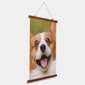 Voeg Dog Photo Personalized Gepersonaliseerd Hangend Wandkleed (Gebogen)