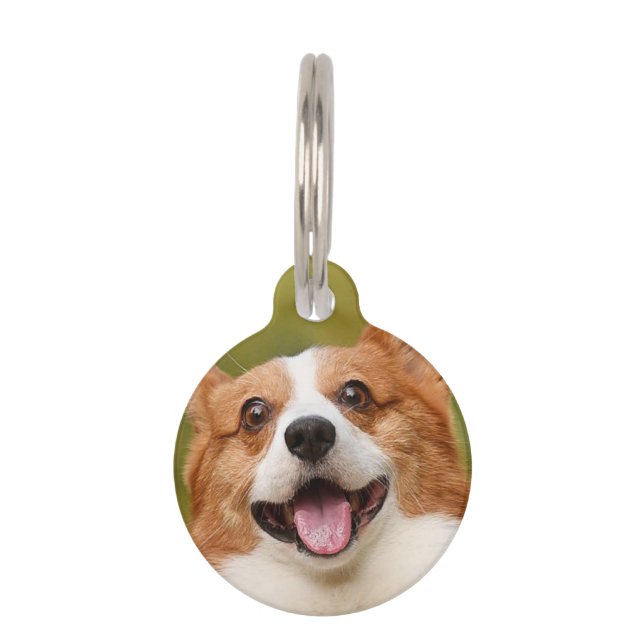 Voeg Dog Photo Personalized Gepersonaliseerd Huisdierpenning (Voorkant)