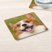 Voeg Dog Photo Personalized Gepersonaliseerd Kartonnen Onderzetters (Schuin)