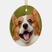Voeg Dog Photo Personalized Gepersonaliseerd Keramisch Ornament (Rechts)