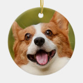 Voeg Dog Photo Personalized Gepersonaliseerd Keramisch Ornament (Voorkant)