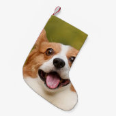 Voeg Dog Photo Personalized Gepersonaliseerd Kleine Kerstsok (Voorkant (Hangend))