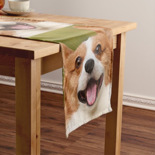 Voeg Dog Photo Personalized Gepersonaliseerd Korte Tafelloper (Voorbeeld)