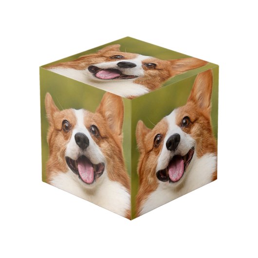 Voeg Dog Photo Personalized Gepersonaliseerd Kubus (Voorkant hoekig)