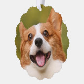 Voeg Dog Photo Personalized Gepersonaliseerd Ornament Kaart (Links)