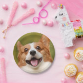 Voeg Dog Photo Personalized Gepersonaliseerd Papieren Bordje (Feest)