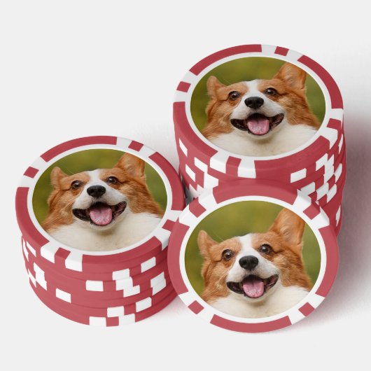 Voeg Dog Photo Personalized Gepersonaliseerd Poker Chips (Opstapeling)
