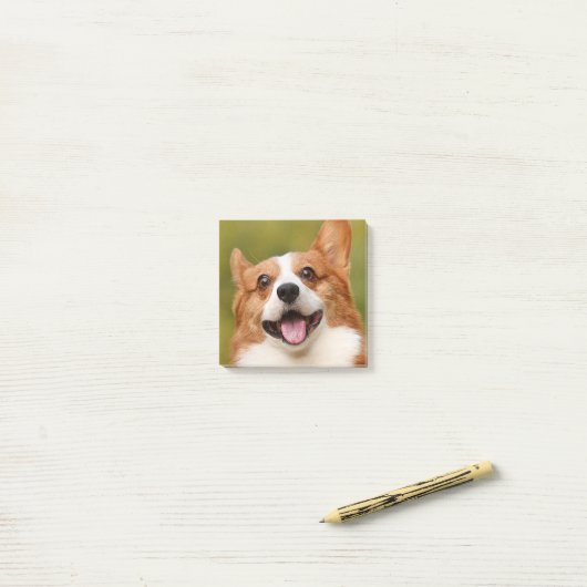 Voeg Dog Photo Personalized Gepersonaliseerd Post-it® Notes (Op bureau)
