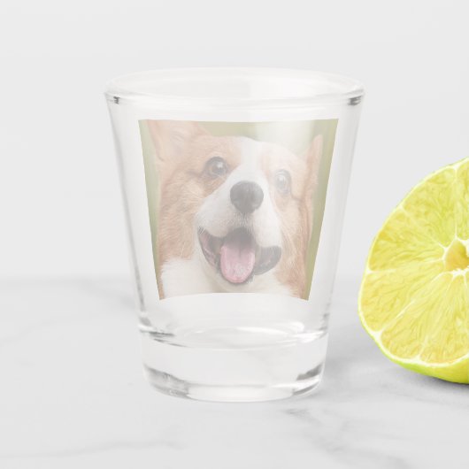 Voeg Dog Photo Personalized Gepersonaliseerd Shot Glas (Achterkant)