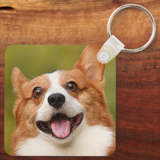 Voeg Dog Photo Personalized Gepersonaliseerd Sleutelhanger (Achterkant)
