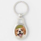 Voeg Dog Photo Personalized Gepersonaliseerd Sleutelhanger (Voorkant)