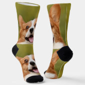 Voeg Dog Photo Personalized Gepersonaliseerd Sokken (Gebogen)
