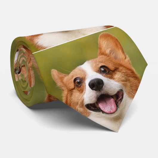 Voeg Dog Photo Personalized Gepersonaliseerd Stropdas (Opgerold)