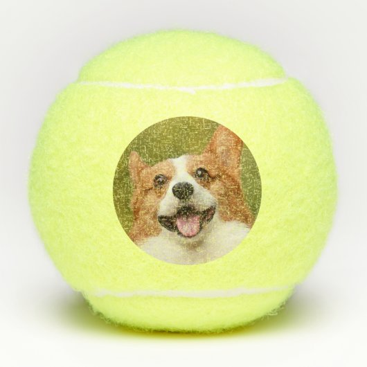 Voeg Dog Photo Personalized Gepersonaliseerd Tennisballen (Voorkant)