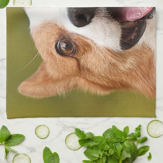 Voeg Dog Photo Personalized Gepersonaliseerd Theedoek (Gevouwen)