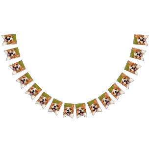 Voeg Dog Photo Personalized Gepersonaliseerd Vlaggetjes