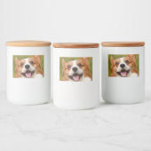 Voeg Dog Photo Personalized Gepersonaliseerd Voedselcontainer Etiket (Flessen)