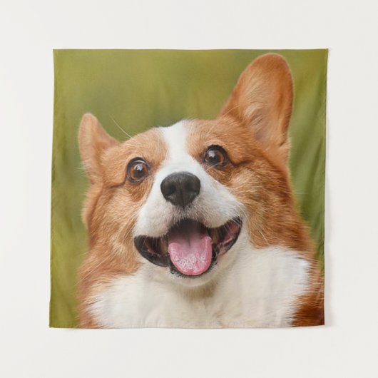 Voeg Dog Photo Personalized Gepersonaliseerd Wandkleed (Voorkant)
