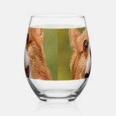 Voeg Dog Photo Personalized Gepersonaliseerd Wijnglas Zonder Voet (Rechts)