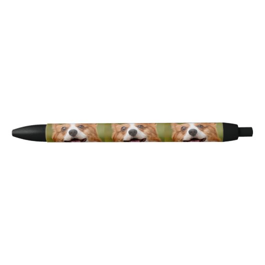 Voeg Dog Photo Personalized Gepersonaliseerd Zwarte Inkt Pen (Voorkant)