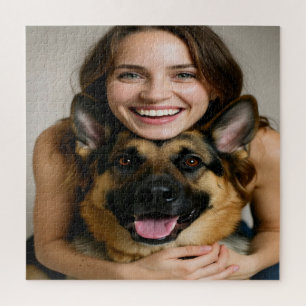Voeg Duitse Herdershond Foto Toe Personaliseer Legpuzzel