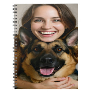 Voeg Duitse Herdershond Foto Toe Personaliseer Notitieboek