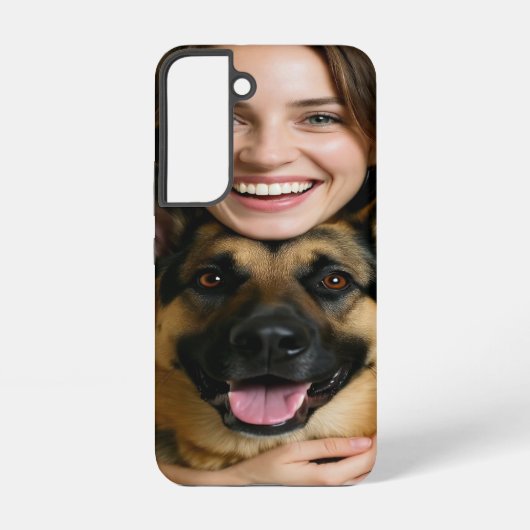 Voeg Duitse Herdershond Foto Toe Personaliseer Samsung Galaxy Hoesje (Achterkant)