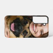 Voeg Duitse Herdershond Foto Toe Personaliseer Samsung Galaxy Hoesje (Achterkant horizontaal)